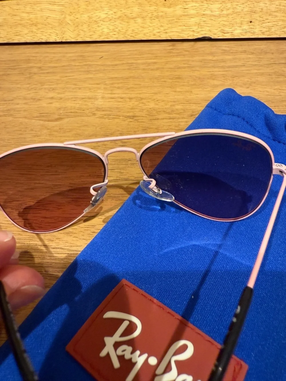 Ray Ban Pink Aviator Kids Sunglasses 4/6Yrs